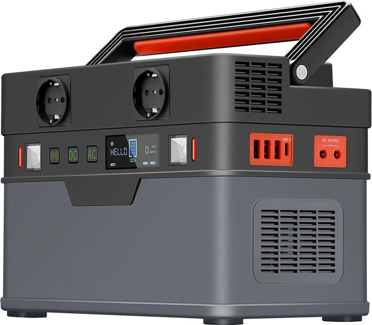 Portable Powerstation - Aggregaat/Acculader - 700W AC output - Zwart