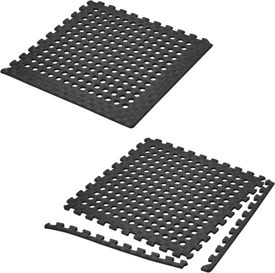 ProPlus Tenttapijttegels - EVA Schuim - Isolerend en Geluidsdempend - 60x60 cm - Zwart - 8 stuks van ProPlus — afbeelding 5