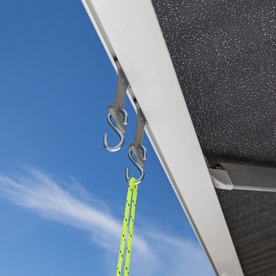ProPlus Tentrail hangers met S-haak - Ø 5-8 mm - Set van 6 stuks - Grijs/Staal van ProPlus — afbeelding 5