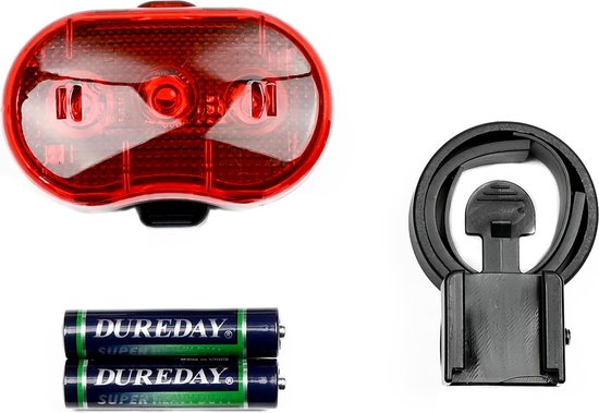 Benson Fietslamp - LED - rood - waterbestendig - 3 functies - incl. batterijen — afbeelding 5