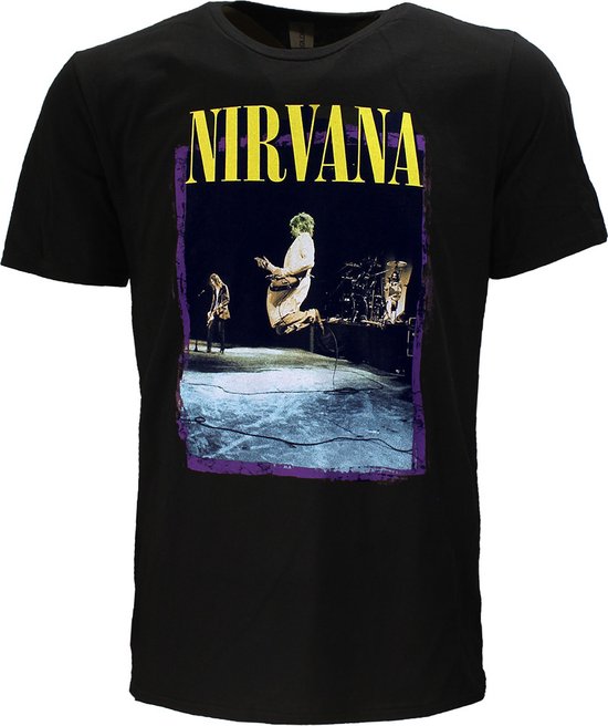 Nirvana Stage Jump T-Shirt - Officiële Merchandise