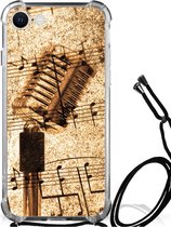 GSM Hoesje iPhone SE 2022 | 2020 | 8 | 7 Siliconen Back Cover met transparante rand Bladmuziek