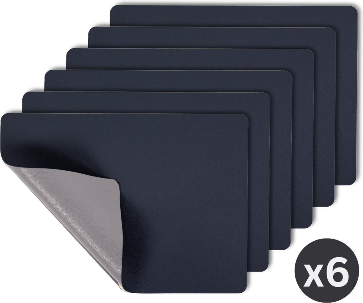 Placemat TRAMONTANA, SET/6, 32x44cm, donkerblauw-grijs