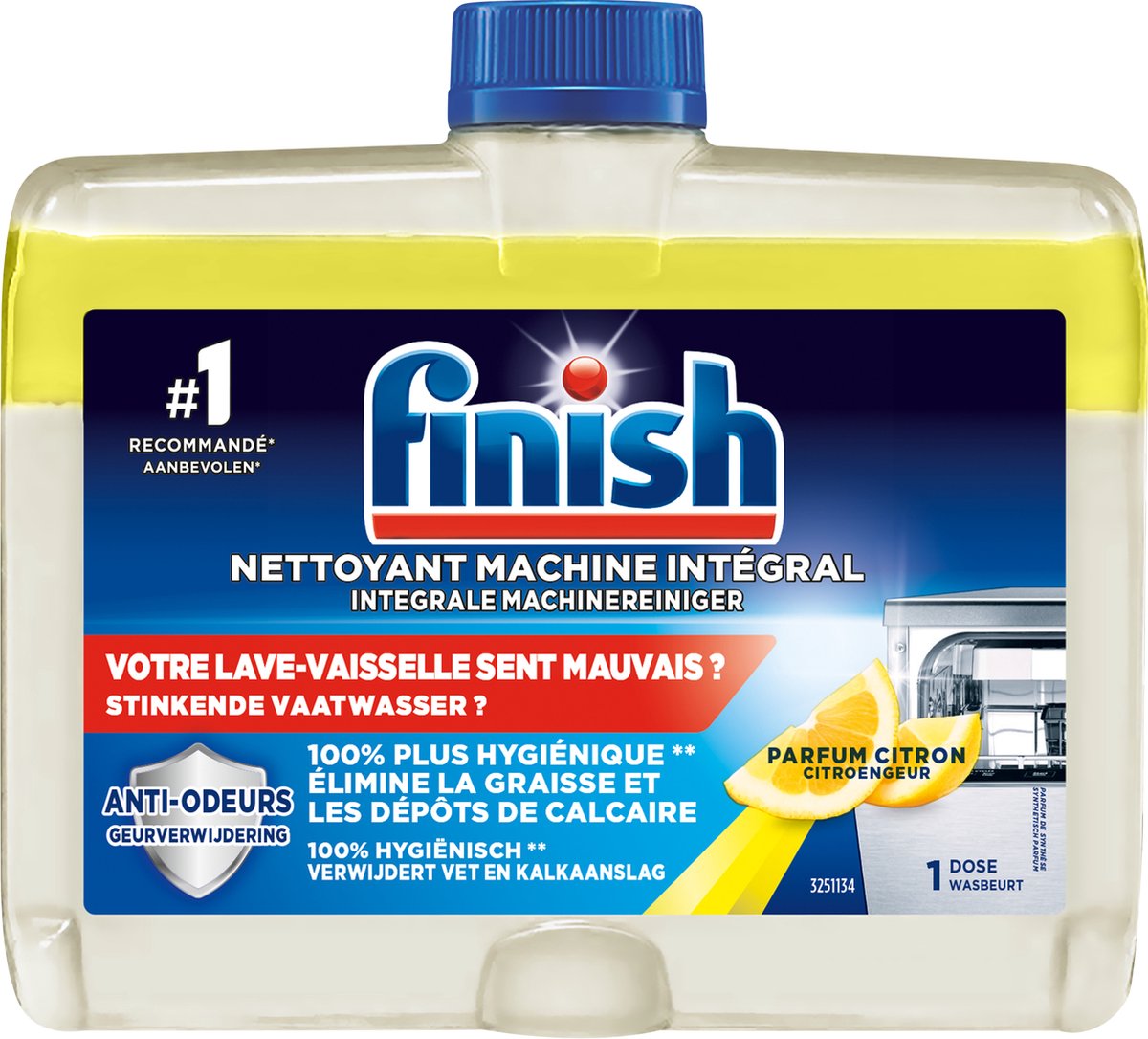 Goedkoopste Finish Hygiene Machinereiniger Lemon - 250ml