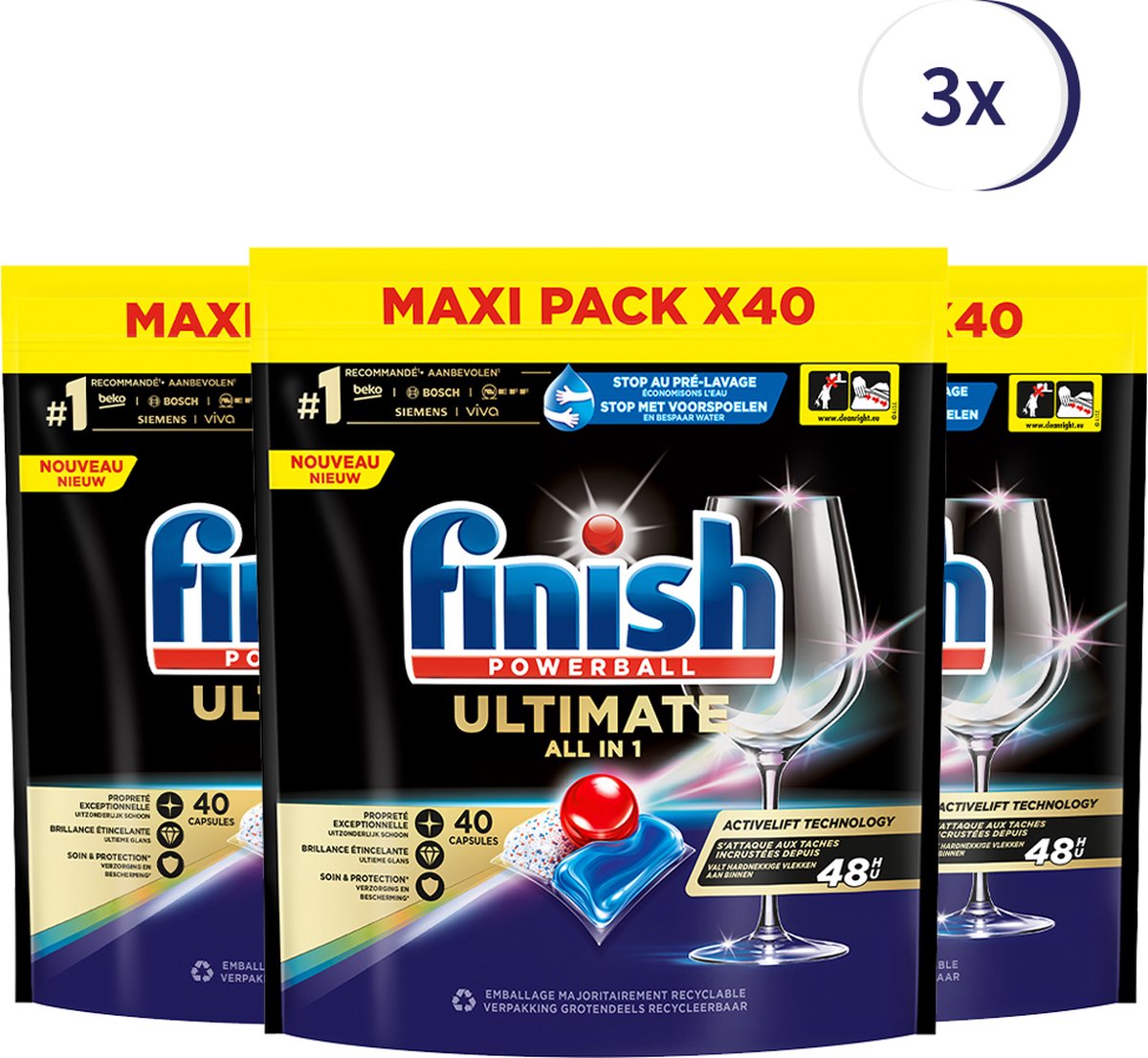 Goedkoopste Finish Ultimate Regular 40 tabs x3