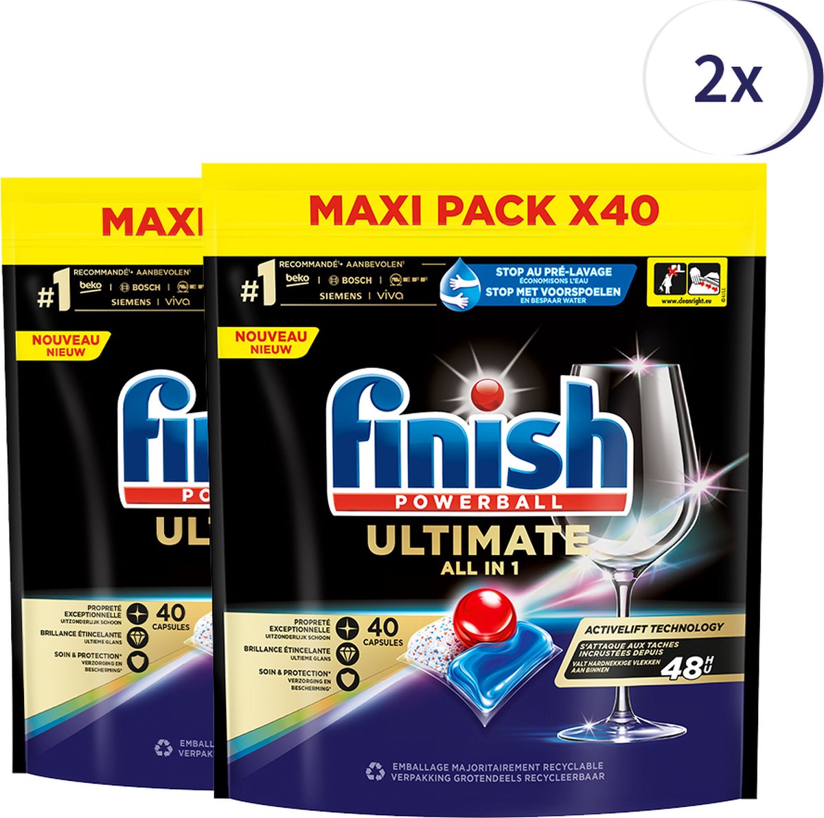 Goedkoopste Finish Ultimate Regular 40 tabs x2