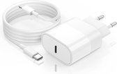 Chargeur rapide USB C 30 W + chargeur iPhone - 2 mètres - Convient pour iPhone 14/13/12/11/Xr/Xs/Xs Max/8/8 Plus/ iPad Pro - Prise de charge iPhone