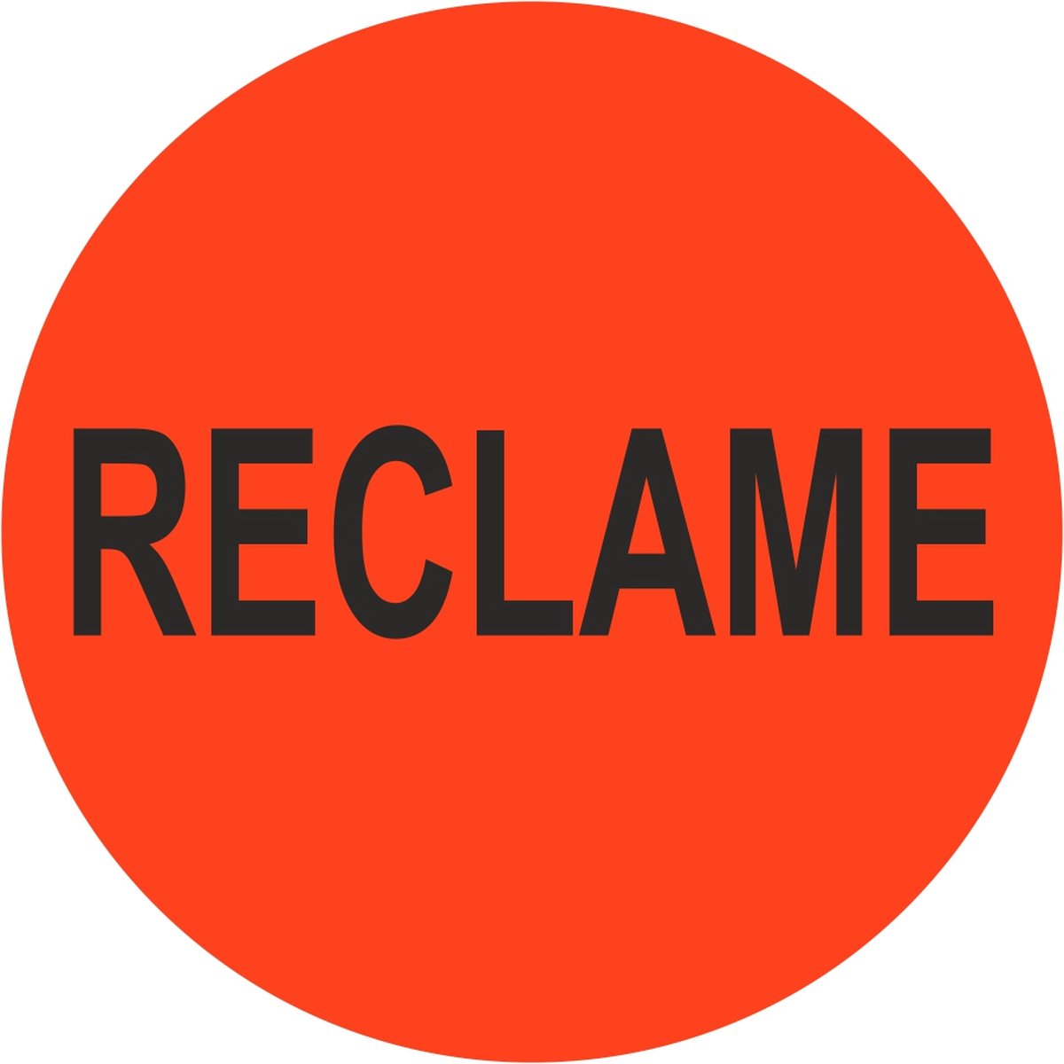 Reclame Stickers - Sluitzegels - Etiketten - Fluor Rood - 35 mm - Rol van 500 stuks - Promotie - Acties - Kadoonline etiketten