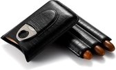 3 Delige Humidor - Sigarenkoker - Sigaar - Sigaren - Humidor - Sigarenknipper - Sigaren Accessoires - Zwart - Luxe