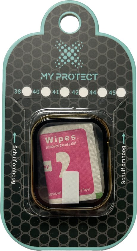 MY PROTECT® Apple Watch 4/5/6/SE 44mm - Étui de protection et protecteur d'écran en 1 |Cas Pour Apple Montre | Protection iWatch - Or