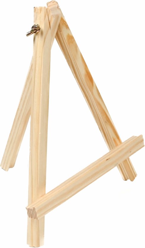 JMIATRY 6 stuks canvas standaard 30 cm hoog, ezel tafel, mini ezel hout
