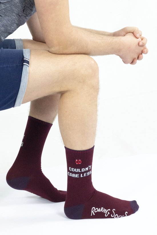 Roaring Socks - COULDN'T CARE LESS - Chaussettes de sport - Taille 41-46 -  Unisexe -... | bol.com