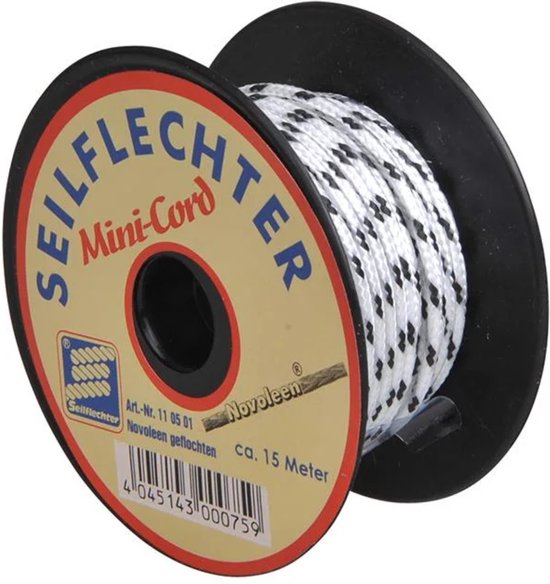 Seilflechter Mini Koord Novoleen - Ø 1.5 mm - Lengte 15 meter - Assorti ...