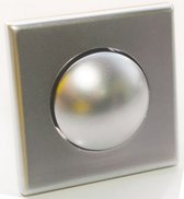 Knop+Vierkante Plaat Mini-Pushlock Mat Chroom