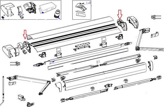 Thule LH & RH End Plate Assembly suit 6300 - Black main image 1