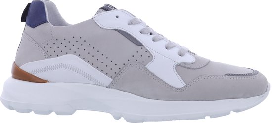 Livingstone Madrid Sneaker Grijs Wit Nubuck Leer Wijdtemaat H . bol