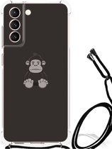 Smartphone hoesje Geschikt voor Samsung Galaxy S21 FE Hoesje Bumper met transparante rand Gorilla