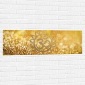 Muursticker - Hindoe Symbool Versierd door Gouden Details - 120x40 cm Foto op Muursticker