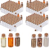 Bouteilles en verre Relaxdays avec bouchon - lot de 288 - mini bouteilles - pots de conservation - 10 ml