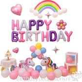 Leo's Party Roze ballonen Pony Unicorn Set - Verjaardag versiering - Verjaardag ballonnen - Feestpakket - Kinderfeest