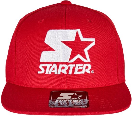 Starter - - Pet bol Logo | Label cityred Black Rood Snapback