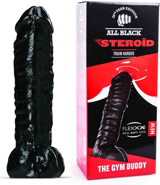 Gode XXL Black BALISTIC – 21 X 5 Cm – Sextoy BDSM – Pour Sensations Intenses