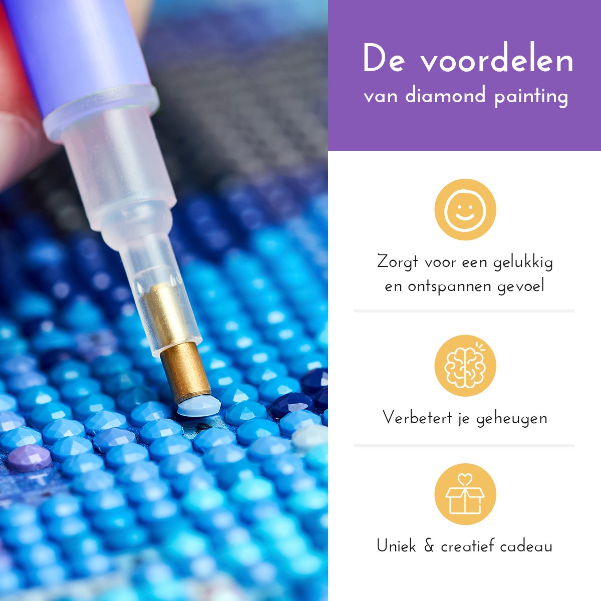 Lienz® Diamond Painting volwassenen 40x50cm – Rond – Vrouw – Bloemen – Vlinders – Pakket Volwassenen — afbeelding 7