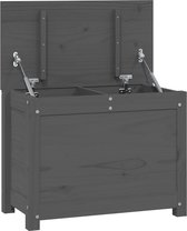 vidaXL - Opbergbox - grijs - 60x32x45,5 - cm - massief - grenenhout