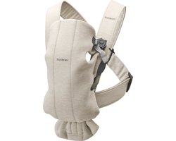 Product: BabyBjÃ¶rn Draagzak Mini - 3D Jersey - Lichtbeige - Buikdrager â€“ Ondersteunend â€“ Gebruiksvriendelijk, van het merk BabyBjörn