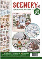 Nr. 3 Traditional Christmas Push Out boek Scenery