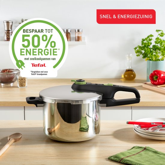 Tefal Secure 5 Trendy - Snelkookpan - 6L - Met Stoommand - Geschikt voor Inductie - Veiligheidsslot