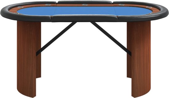 Thumbnail van een extra afbeelding van het spel vidaXL Pokertafel voor 10 spelers 160x80x75 cm blauw