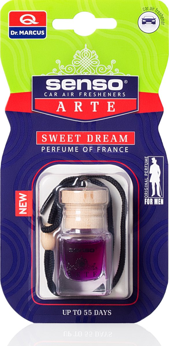 Dr. Marcus Senso Arte Sweet Dream autogeurtje met neutrafresh technologie - Luchtverfrisser auto - Tot 55 dagen geurverspreiding - 6 ml