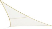 Schaduwdoek/zonnescherm Curacao driehoek wit waterafstotend polyester - 3 x 3 x 3 meter - Terras/tuin zonwering