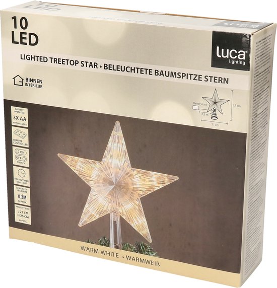 Kerstboom Ster Topper Zheng Tian Hot Selling Goud Kleur Glas Spiegel