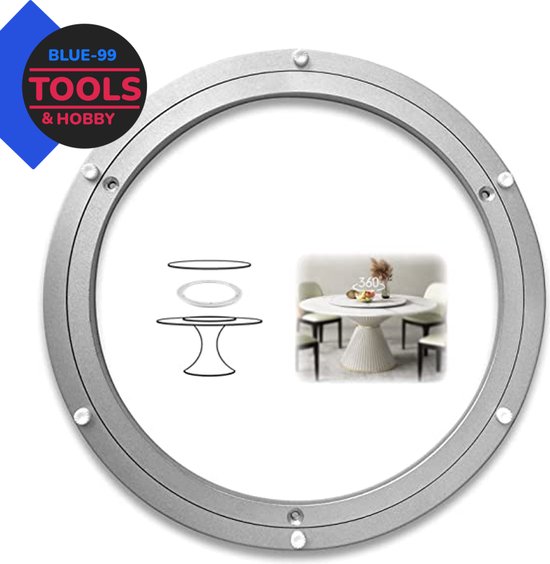 18-inch damped swivel Lazy Susans base with aluminum bearings and