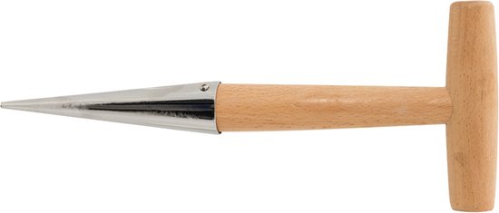 Silverline Traditionele pootstok - chroom geplateerd - 270 mm - houten handvat van Silverline — afbeelding 2