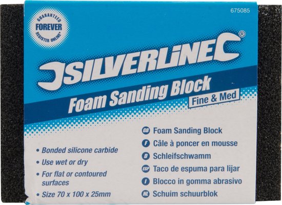Silverline Schuim Schuurblok - Fijn en Medium - Silverline