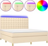 vidaXL-Boxspring-met-matras-en-LED-stof-crèmekleurig-160x200-cm