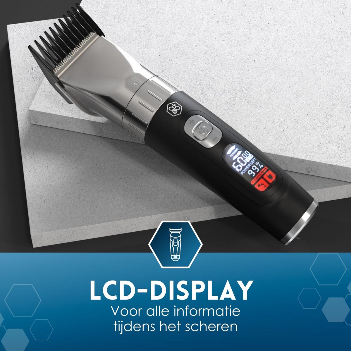 Beeperfect® HairClipper Pro - Tondeuse Cheveux Homme - Tondeuse Cheveux -  Tête