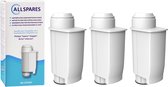 AllSpares Waterfilter (3x) geschikt voor o.a. Philips / Saeco koffiemachines vervangingsfilter voor BRITA Intenza+ en Philips / Saeco CA6702