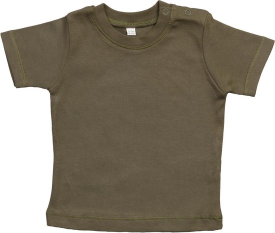 BabyBugz - Baby T-Shirt - Khaki - 100% Biologisch Katoen - 50-56