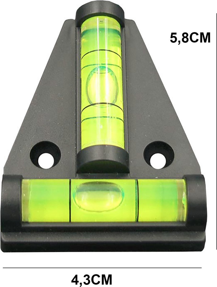 MINIC kruiswaterpas - kreuz waterpas camper - duurzaam en onbreekbaar - nuttige camper accessoires - Autocamper accessoires - kleine waterpas - kruisvormige waterpas klein - Mini Niveau (Standard