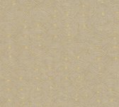 Etnisch behang Profhome 387422-GU vliesbehang hardvinyl warmdruk in reliëf licht gestructureerd in etnisch stijl mat bruin goud geel beige 5,33 m2