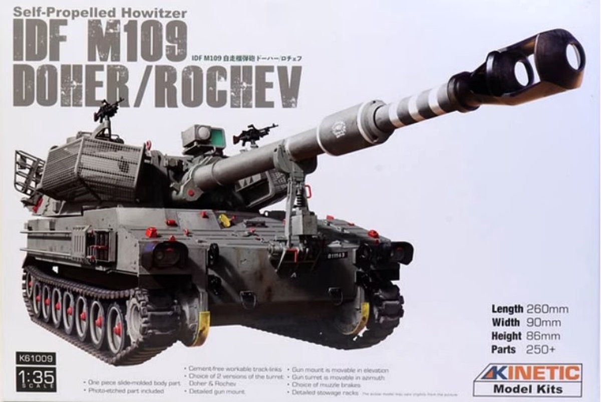 Kinetic 61009 IDF M109 Doher/Rochev – 1:35 Zelfrijdende Artillerie Modelbouwpakket