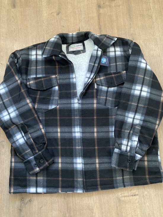 Houthakkers vest - Houthakkersvest - Blouse - Teddy - Ritssluiting - Rits - Maat L - Zwart - Grijs - Bruin - Flanel - Thermo - Vest