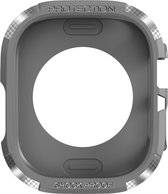 Cover Geschikt voor Apple Watch 8/7/6/5/4 45/44/22mm Carbonvezel – Grijs