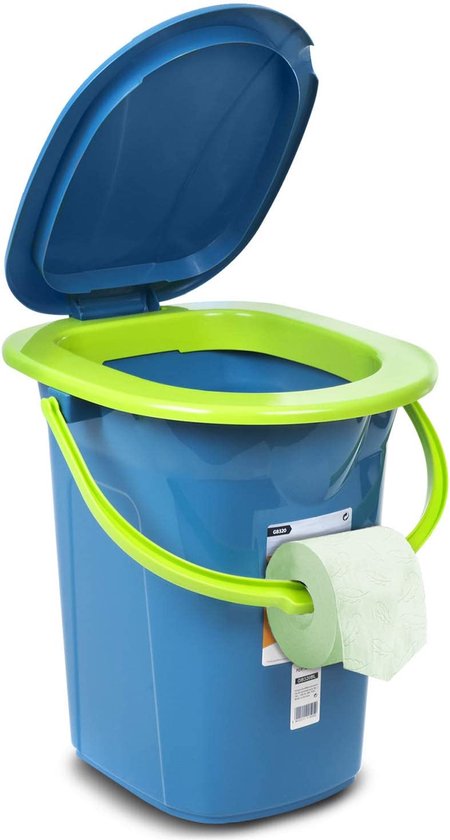 WDKXCN Campingtoilet, extra groot, 36,5 cm, hoog, mobiel opvouwbaar WDKXCN Campingtoilet, extra groot, 36,5 cm, hoog, mobiel opvouwbaar