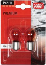 Carpoint Premium Autolampen 12V PY21W 2 Stuks