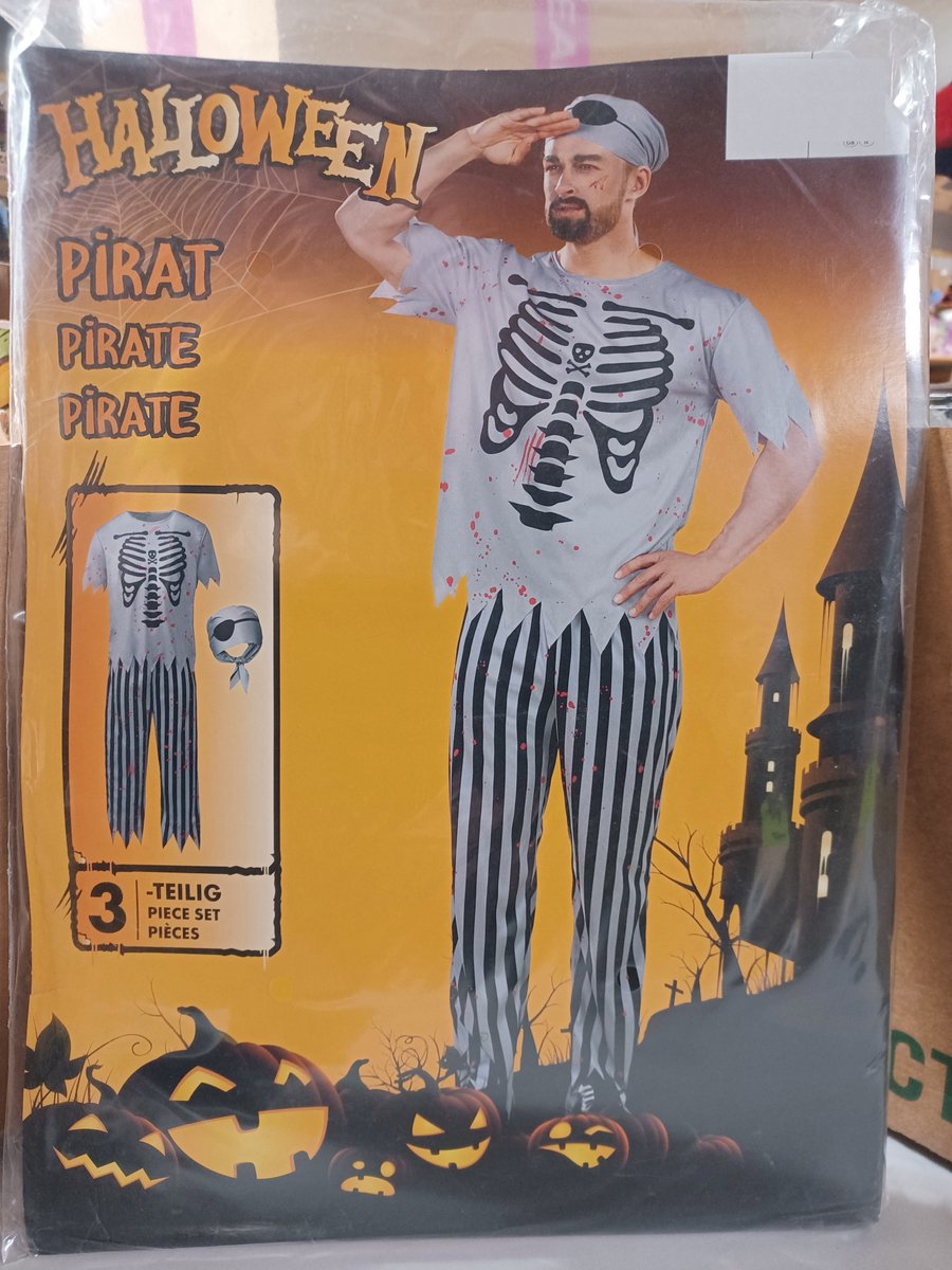 Verkleedpak - Piraat - helloween - 3 delig - maat 4 tot 6 jaar